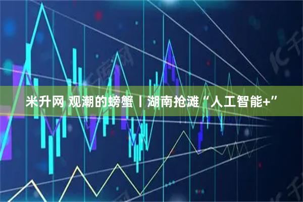 米升网 观潮的螃蟹丨湖南抢滩“人工智能+”